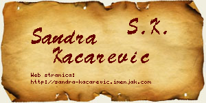 Sandra Kačarević vizit kartica